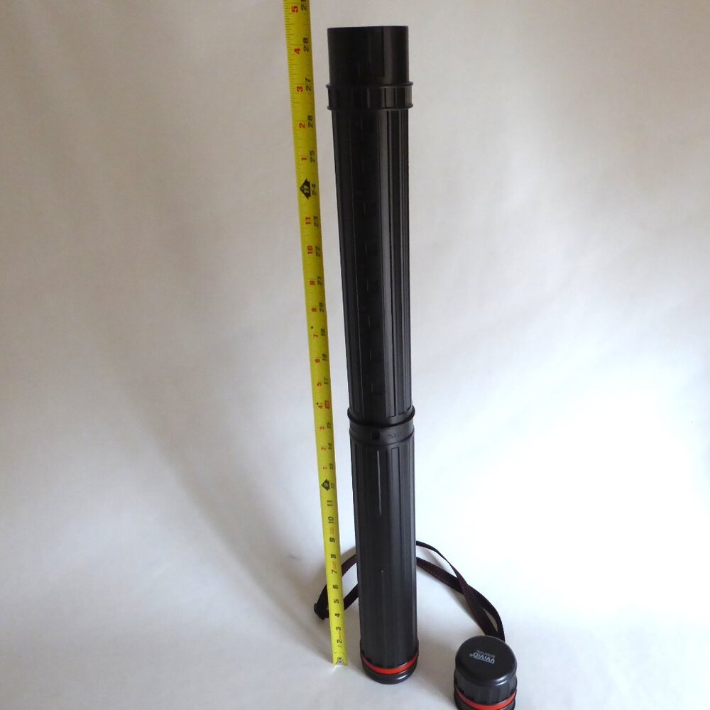 NEW 18” to 27” TELESCOPING PLASTIC STORAGE DOCUMENT POSTER TRANSPORT TUBE CASE - Picture 4 of 11